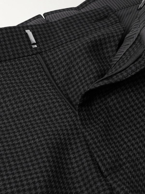 Dyllan Slim-Fit Houndstooth Wool-Blend Suit Trousers - E1 Dyllan Slim-Fit Houndstooth Wool-Blend Suit Trousers - E1