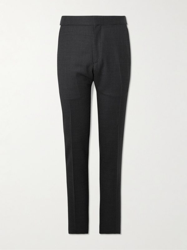 Dyllan Slim-Fit Houndstooth Wool-Blend Suit Trousers Dyllan Slim-Fit Houndstooth Wool-Blend Suit Trousers
