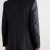 Dyllan Double-Breasted Striped Wool-Twill Suit Jacket - BK Dyllan Double-Breasted Striped Wool-Twill Suit Jacket - BK