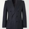 Dyllan Double-Breasted Striped Wool-Twill Suit Jacket Dyllan Double-Breasted Striped Wool-Twill Suit Jacket