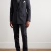 Dyllan Double-Breasted Striped Wool-Twill Suit Jacket - OU Dyllan Double-Breasted Striped Wool-Twill Suit Jacket - OU