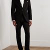 Dyllan Metallic Striped Cotton-Blend Velvet Tuxedo Jacket - OU