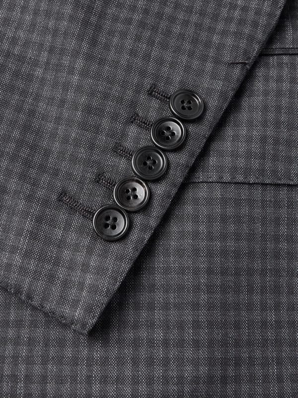 Checked Wool Suit Jacket - CU