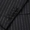 Dyllan Double-Breasted Striped Metallic Wool and Silk-Blend Suit Jacket - CU