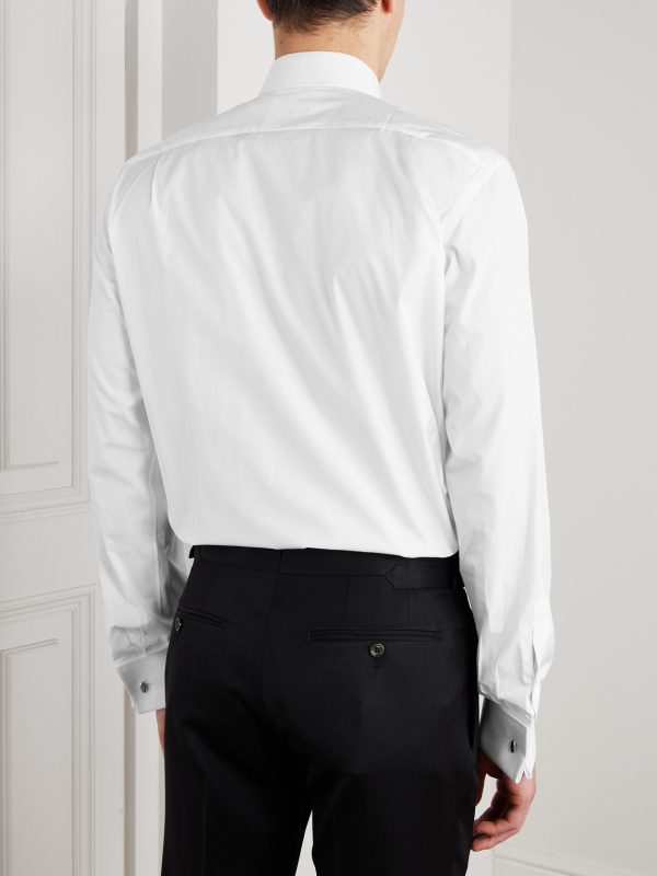 Double-Cuff Cotton-Poplin Shirt - BK Double-Cuff Cotton-Poplin Shirt - BK