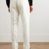 Slim-Fit Tapered Silk-Canvas Tuxedo Trousers - BK Slim-Fit Tapered Silk-Canvas Tuxedo Trousers - BK