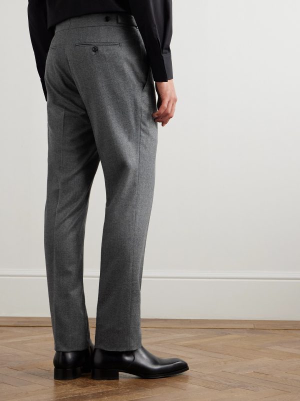 Dyllan Straight-Leg Wool-Flannel Suit Trousers - BK Dyllan Straight-Leg Wool-Flannel Suit Trousers - BK