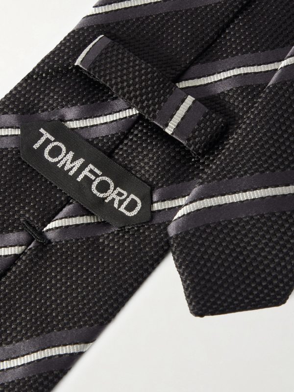 8cm Striped Knitted Silk Tie - CU 8cm Striped Knitted Silk Tie - CU