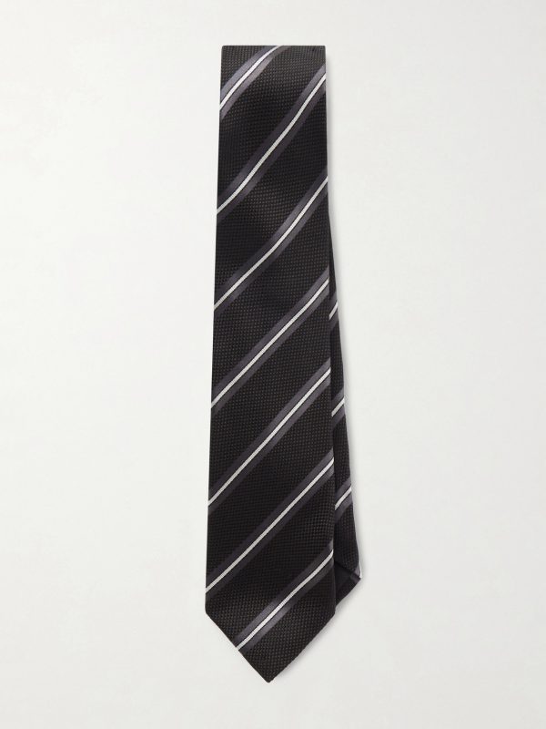 8cm Striped Knitted Silk Tie 8cm Striped Knitted Silk Tie