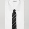 8cm Striped Knitted Silk Tie - OU 8cm Striped Knitted Silk Tie - OU