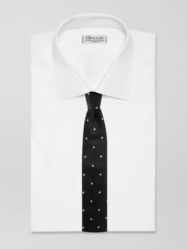 8cm Polka-Dot Silk-Satin Tie - OU