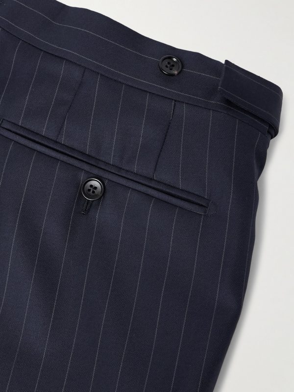Dyllan Slim-Fit Pinstriped Wool-Twill Suit Trousers - CU Dyllan Slim-Fit Pinstriped Wool-Twill Suit Trousers - CU
