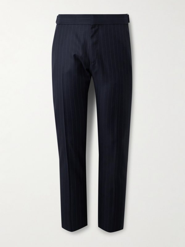 Dyllan Slim-Fit Pinstriped Wool-Twill Suit Trousers Dyllan Slim-Fit Pinstriped Wool-Twill Suit Trousers