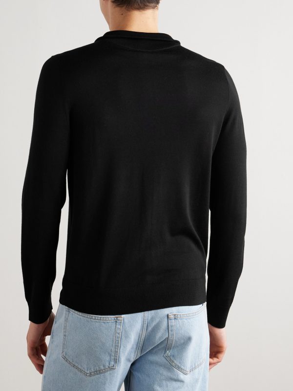 Merino Wool Zip-Up Cardigan - BK