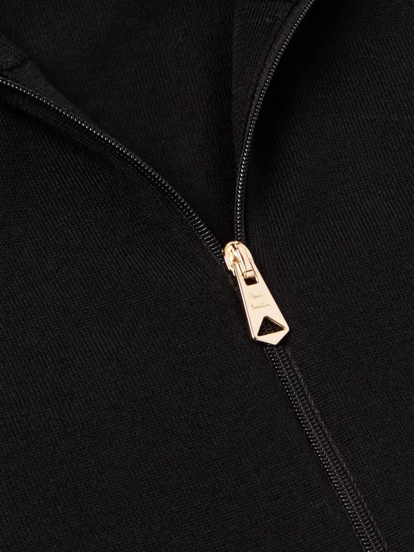 Merino Wool Zip-Up Cardigan - CU