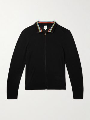 Merino Wool Zip-Up Cardigan Merino Wool Zip-Up Cardigan