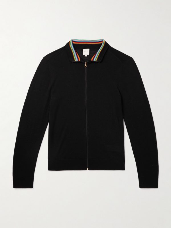 Merino Wool Zip-Up Cardigan
