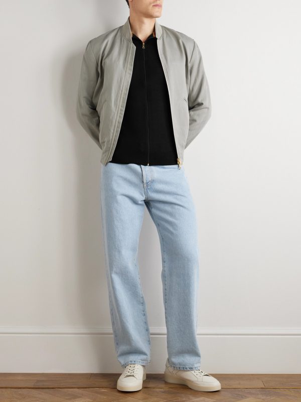 Merino Wool Zip-Up Cardigan - OU