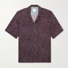 Convertible-Collar Printed Crepe de Chine Shirt Convertible-Collar Printed Crepe de Chine Shirt