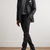 Dyllan Slim-Fit Tapered Striped Wool-Twill Suit Trousers - OU Dyllan Slim-Fit Tapered Striped Wool-Twill Suit Trousers - OU
