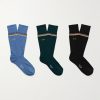 Three-Pack Striped Cotton-Blend Socks Three-Pack Striped Cotton-Blend Socks
