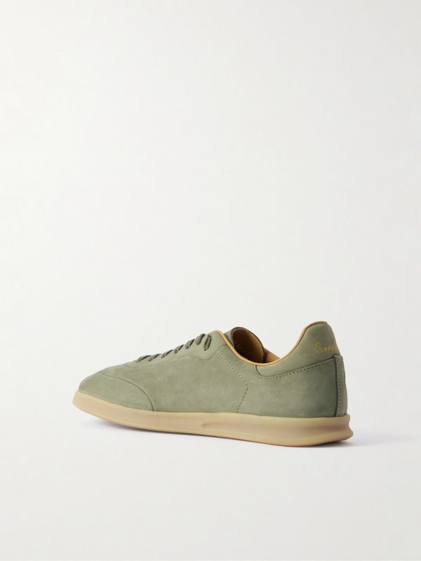 Bailey Logo-Embossed Nubuck Sneakers - BK Bailey Logo-Embossed Nubuck Sneakers - BK