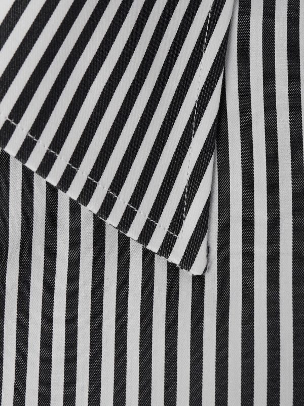 Striped Cotton and Silk-Blend Shirt - CU Striped Cotton and Silk-Blend Shirt - CU