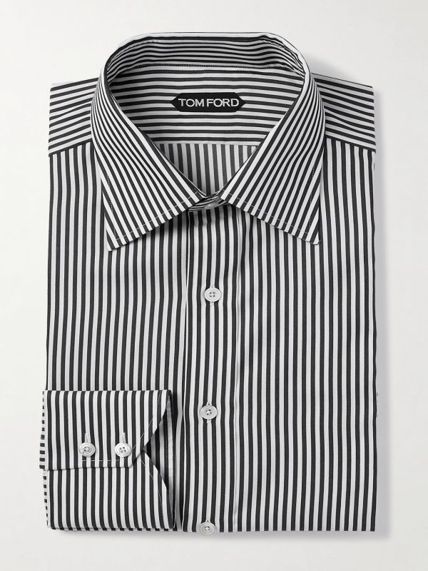 Striped Cotton and Silk-Blend Shirt Striped Cotton and Silk-Blend Shirt