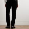 Straight-Leg Satin-Trimmed Velvet Tuxedo Trousers - BK Straight-Leg Satin-Trimmed Velvet Tuxedo Trousers - BK
