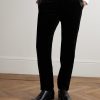 Straight-Leg Satin-Trimmed Velvet Tuxedo Trousers - FR Straight-Leg Satin-Trimmed Velvet Tuxedo Trousers - FR
