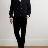 Straight-Leg Satin-Trimmed Velvet Tuxedo Trousers - OU Straight-Leg Satin-Trimmed Velvet Tuxedo Trousers - OU