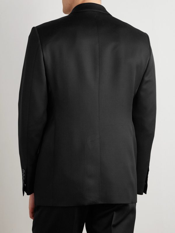 Shelton Grain de Poudre Wool and Mohair-Blend Suit Jacket - BK Shelton Grain de Poudre Wool and Mohair-Blend Suit Jacket - BK