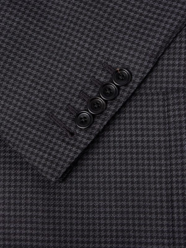 Dyllan Houndstooth Wool-Blend Suit Jacket - CU