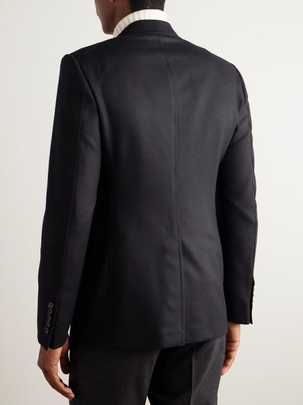 Shelton Brushed Wool and Cashmere-Blend Blazer - BK Shelton Brushed Wool and Cashmere-Blend Blazer - BK