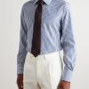Slim-Fit Striped Cotton-Poplin Shirt - FR