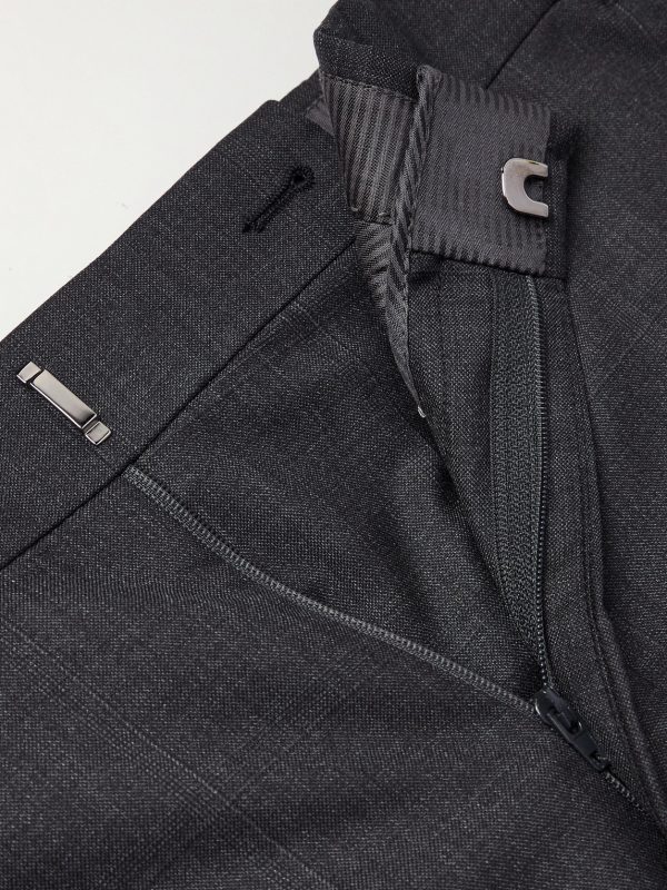 Shelton Straight-Leg Wool-Flannel Trousers - E1