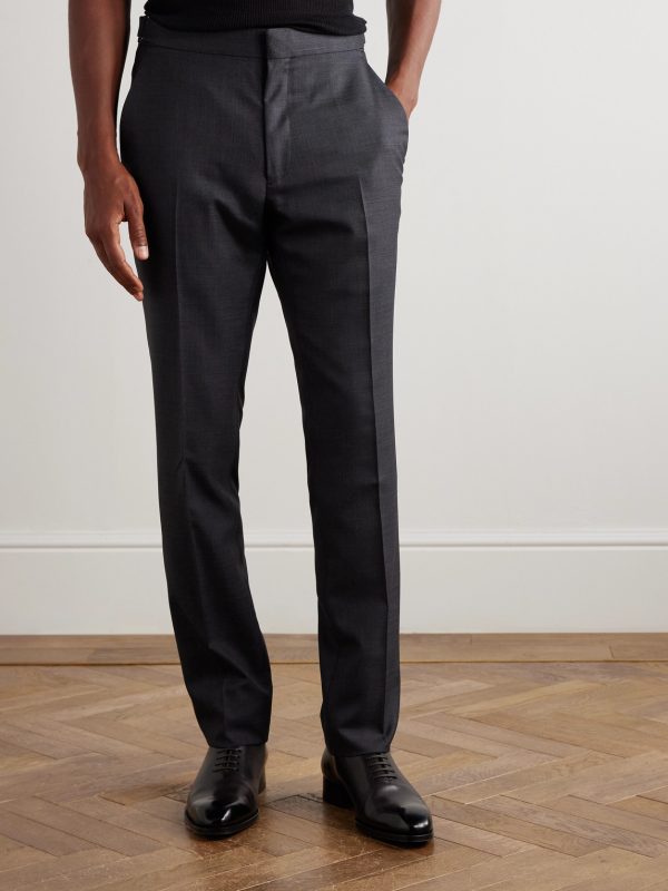 Shelton Straight-Leg Wool-Flannel Trousers - FR