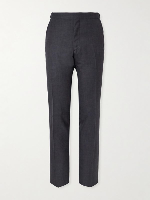 Shelton Straight-Leg Wool-Flannel Trousers
