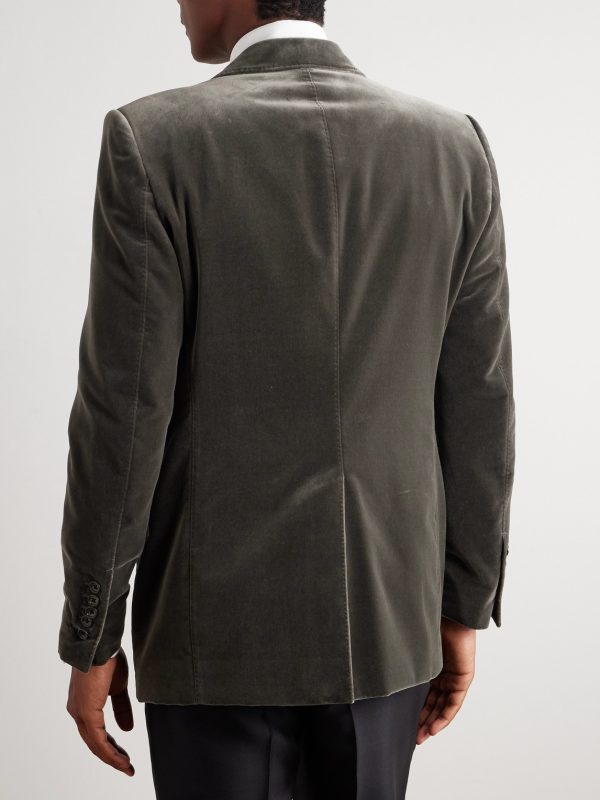 Cotton-Velvet Tuxedo Jacket - BK