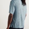 Convertible-Collar Printed Crepe de Chine Shirt - BK Convertible-Collar Printed Crepe de Chine Shirt - BK