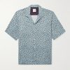 Convertible-Collar Printed Crepe de Chine Shirt Convertible-Collar Printed Crepe de Chine Shirt