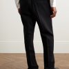 Slim-Fit Straight-Leg Wool Trousers - BK Slim-Fit Straight-Leg Wool Trousers - BK
