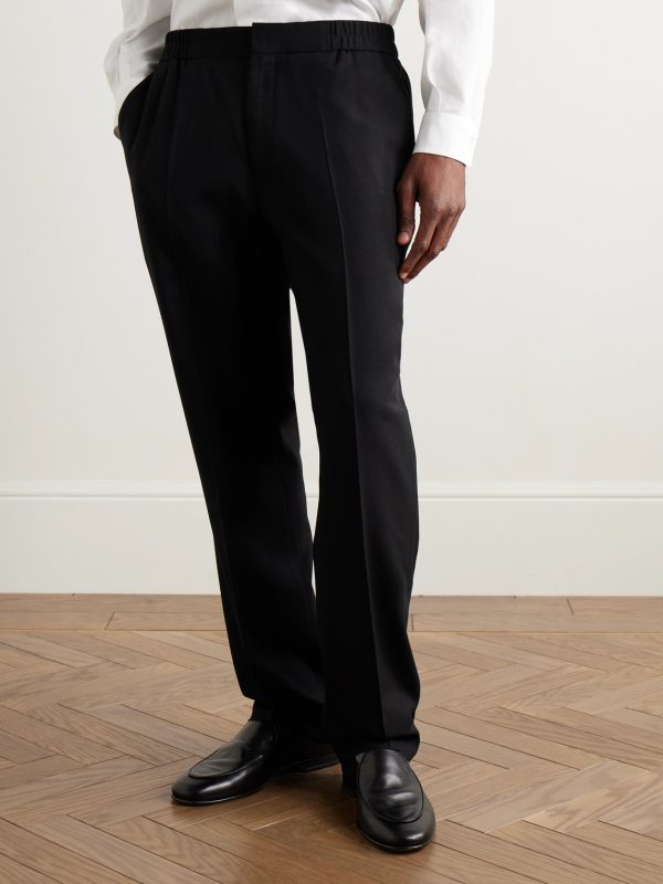 Slim-Fit Straight-Leg Wool Trousers - FR Slim-Fit Straight-Leg Wool Trousers - FR