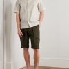 Convertible-Collar Striped Cotton and Linen-Blend Shirt - OU