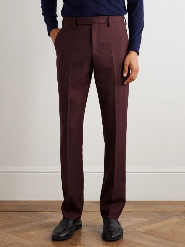Slim-Fit Straight-Leg Wool-Twill Suit Trousers - FR Slim-Fit Straight-Leg Wool-Twill Suit Trousers - FR