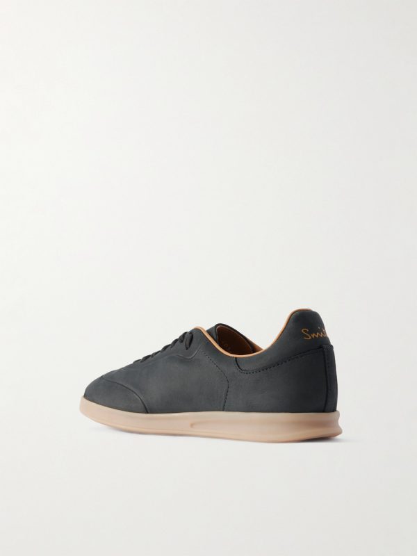 Bailey Logo-Embossed Nubuck Sneakers - BK Bailey Logo-Embossed Nubuck Sneakers - BK