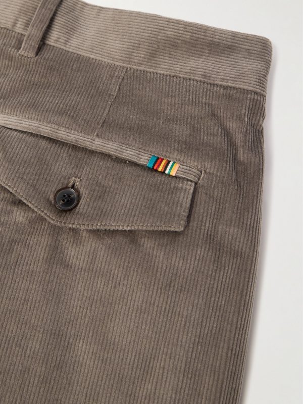 Straight-Leg Pleated Stretch Cotton and Wool-Blend Corduroy Trousers - CU Straight-Leg Pleated Stretch Cotton and Wool-Blend Corduroy Trousers - CU