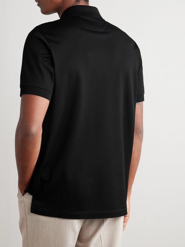 Cotton-Piqué Polo Shirt - BK