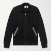 Stripe-Trimmed Wool Zip-Up Cardigan Stripe-Trimmed Wool Zip-Up Cardigan