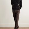 Stripe-Trimmed Wool Zip-Up Cardigan - OU Stripe-Trimmed Wool Zip-Up Cardigan - OU